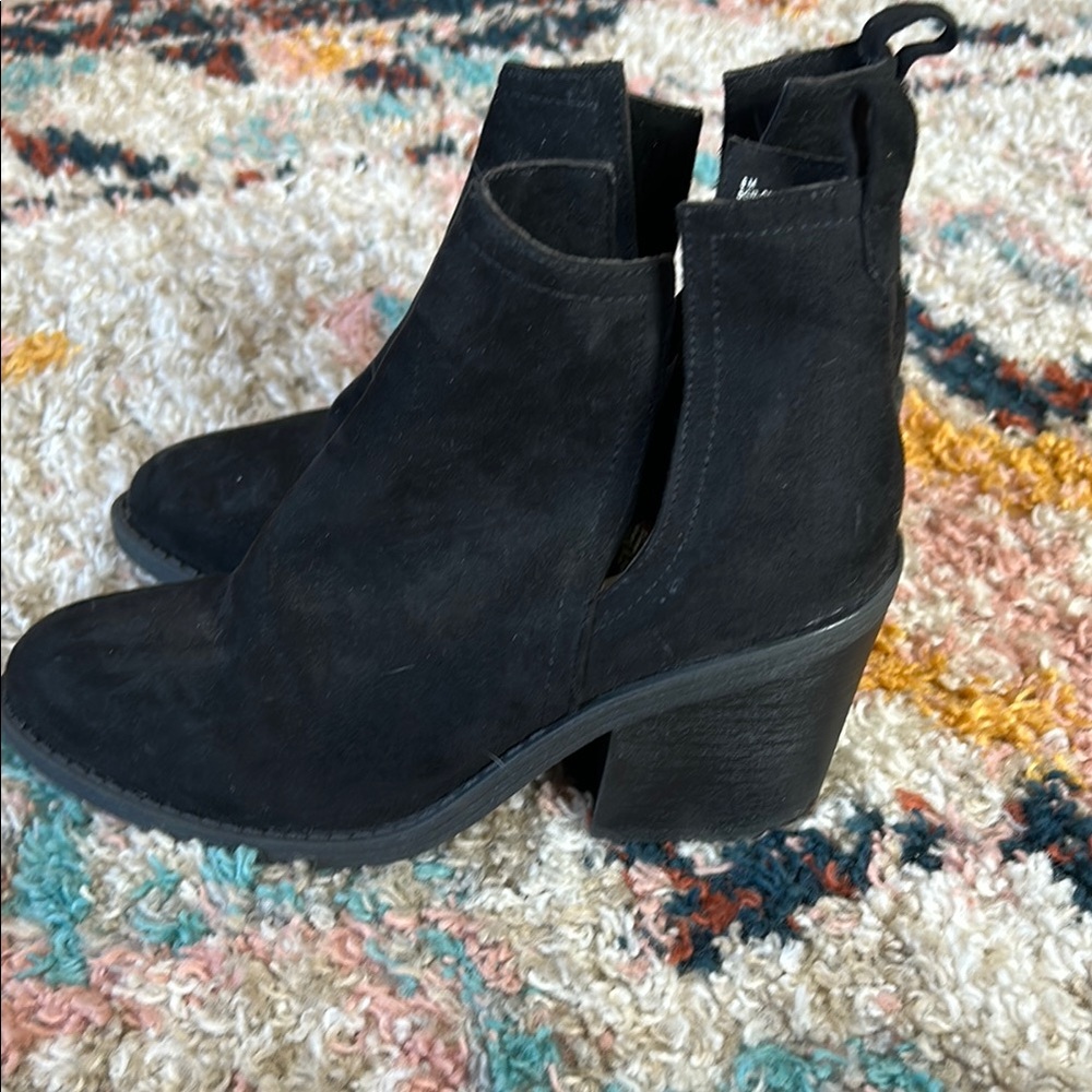 Women's Black Suede Ankle Boots